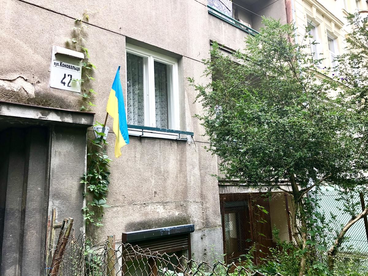 Апартаменты Apartment on Yevhena Konovaltsia Kulʼparkuv-24